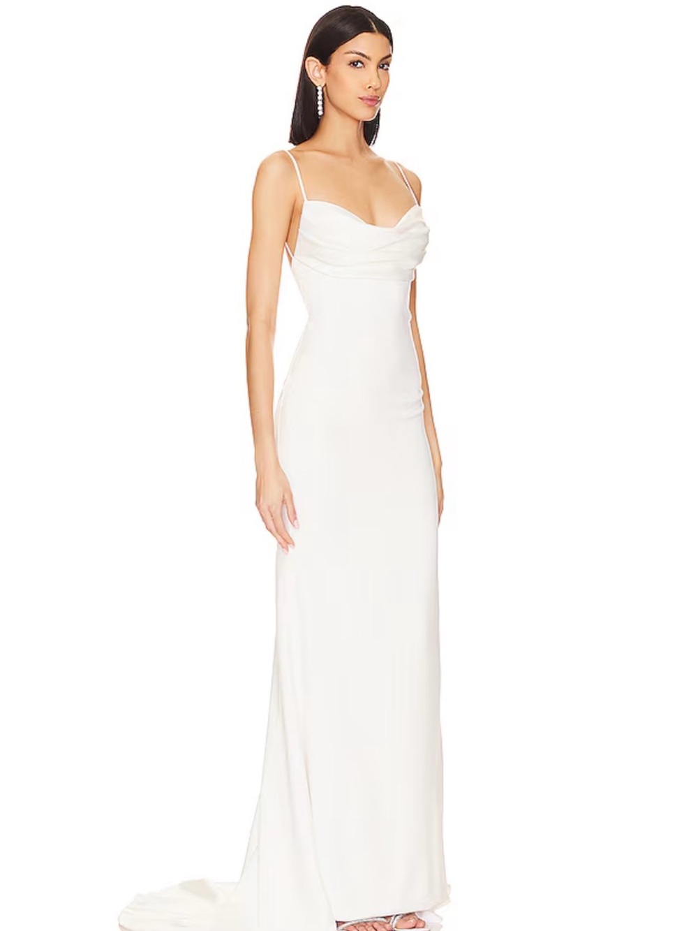 REVOLVE White Spaghetti-Strap Wedding Gown - Picture 2 of 5